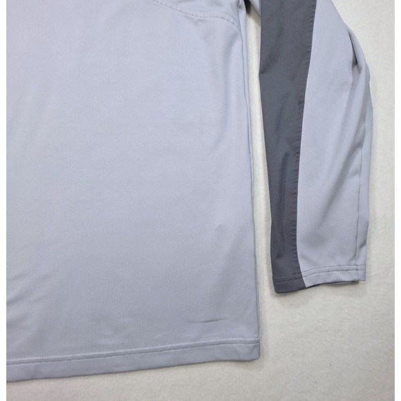 Actual Under Armour Jacket Mens 2XL Gray on Gray 1/4 Zip Storm Coldgear Pullover - Picture 3 of 9